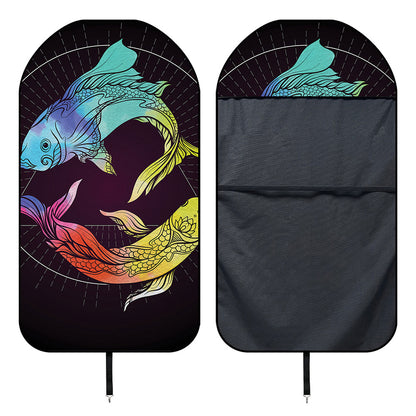 Colorful Pisces Sign Print Waterproof Car Seat Cover
