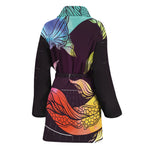 Colorful Pisces Sign Print Women's Bathrobe