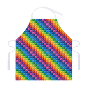 Colorful Plastic Building Blocks Print Adjustable Apron