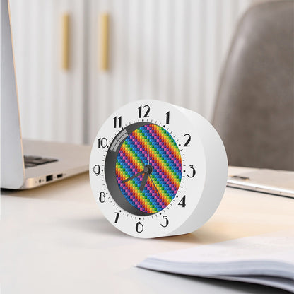 Colorful Plastic Building Blocks Print Alarm Clock