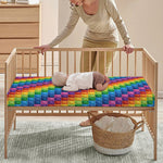 Colorful Plastic Building Blocks Print Baby Crib Sheet