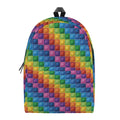 Colorful Plastic Building Blocks Print School Backpack