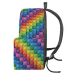 Colorful Plastic Building Blocks Print Backpack