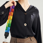 Colorful Plastic Building Blocks Print Bag Strap