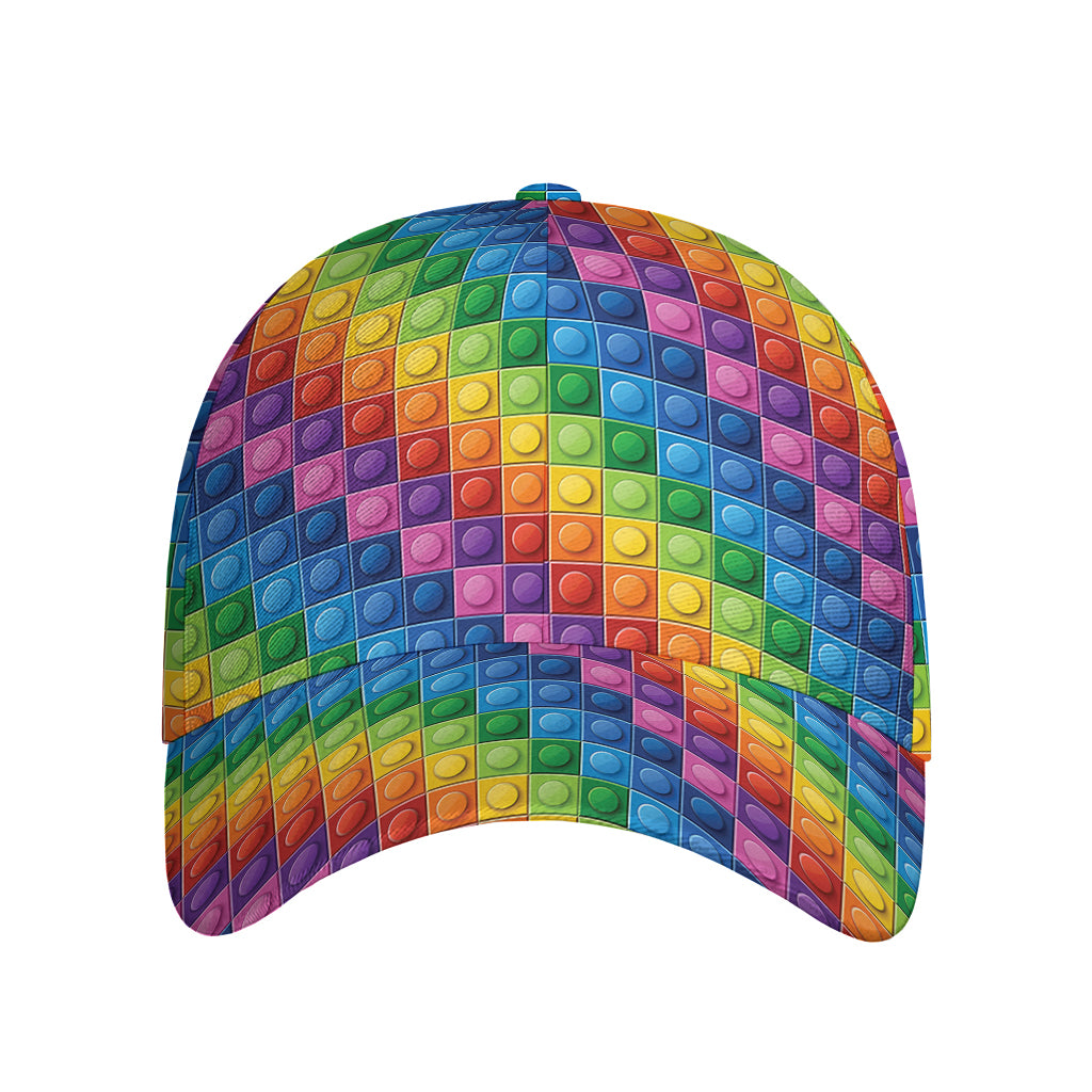 Colorful Plastic Building Blocks Print Baseball Cap