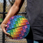 Colorful Plastic Building Blocks Print Basketball