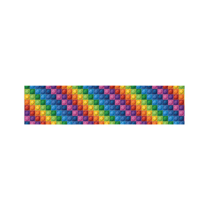 Colorful Plastic Building Blocks Print Bed Runner
