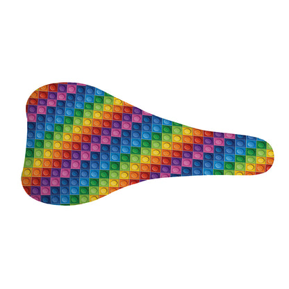 Colorful Plastic Building Blocks Print Bicycle Seat Cover