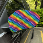 Colorful Plastic Building Blocks Print Car Side Mirror Covers