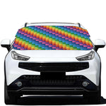 Colorful Plastic Building Blocks Print Car Windshield Snow Cover