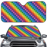 Colorful Plastic Building Blocks Print Car Windshield Sun Shade