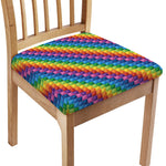 Colorful Plastic Building Blocks Print Chair Cushion Cover