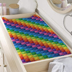 Colorful Plastic Building Blocks Print Changing Pad Cover