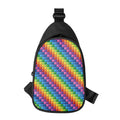 Colorful Plastic Building Blocks Print Sling Bag