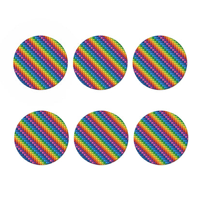 Colorful Plastic Building Blocks Print Coaster Set