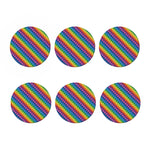 Colorful Plastic Building Blocks Print Coaster Set