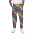 Colorful Plastic Building Blocks Print Cotton Sweatpants