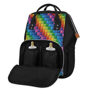 Colorful Plastic Building Blocks Print Diaper Bag