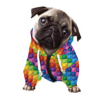 Colorful Plastic Building Blocks Print Dog Zip Up Hoodie