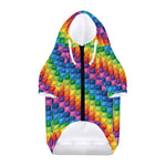 Colorful Plastic Building Blocks Print Dog Zip Up Hoodie