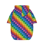 Colorful Plastic Building Blocks Print Dog Zip Up Hoodie