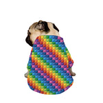 Colorful Plastic Building Blocks Print Dog Zip Up Jacket