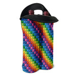 Colorful Plastic Building Blocks Print Double Neoprene Wine Tote