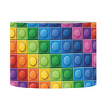 Colorful Plastic Building Blocks Print Drum Lamp Shade