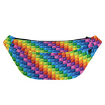 Colorful Plastic Building Blocks Print Fanny Pack