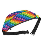 Colorful Plastic Building Blocks Print Fanny Pack