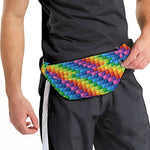 Colorful Plastic Building Blocks Print Fanny Pack