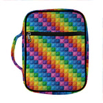 Colorful Plastic Building Blocks Print Front Pocket Bible Bag