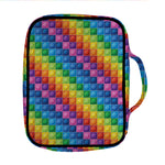 Colorful Plastic Building Blocks Print Front Pocket Bible Bag