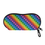 Colorful Plastic Building Blocks Print Glasses Case
