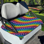 Colorful Plastic Building Blocks Print Golf Cart Seat Cover