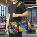 Colorful Plastic Building Blocks Print Gym Bag