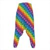 Colorful Plastic Building Blocks Print Hammer Pants