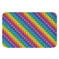 Colorful Plastic Building Blocks Print Indoor Door Mat