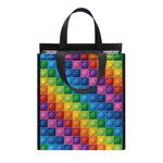 Colorful Plastic Building Blocks Print Insulated Lunch Tote