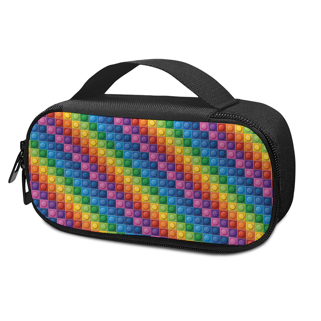 Colorful Plastic Building Blocks Print Insulin Cooler Travel Case
