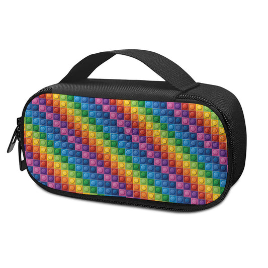 Colorful Plastic Building Blocks Print Insulin Cooler Travel Case