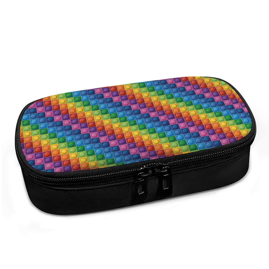 Colorful Plastic Building Blocks Print Insulin Cooler Travel Case