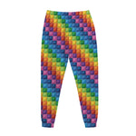 Colorful Plastic Building Blocks Print Jogger Pants