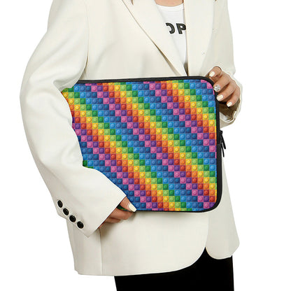 Colorful Plastic Building Blocks Print Laptop Sleeve