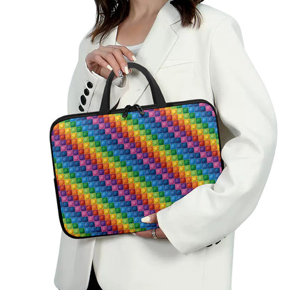 Colorful Plastic Building Blocks Print Laptop Sleeve With Handle