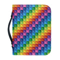 Colorful Plastic Building Blocks Print Leather Bible Cover