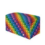 Colorful Plastic Building Blocks Print Leather Tissue Box Cover