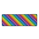 Colorful Plastic Building Blocks Print Long Kitchen Mat