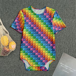 Colorful Plastic Building Blocks Print Men's Bodysuit