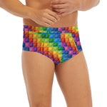 Colorful Plastic Building Blocks Print Men's Briefs